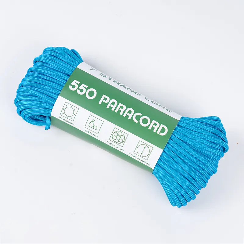 7 Strand Core 4mm Loch Soladach Gorm 550 Paracord poileistir