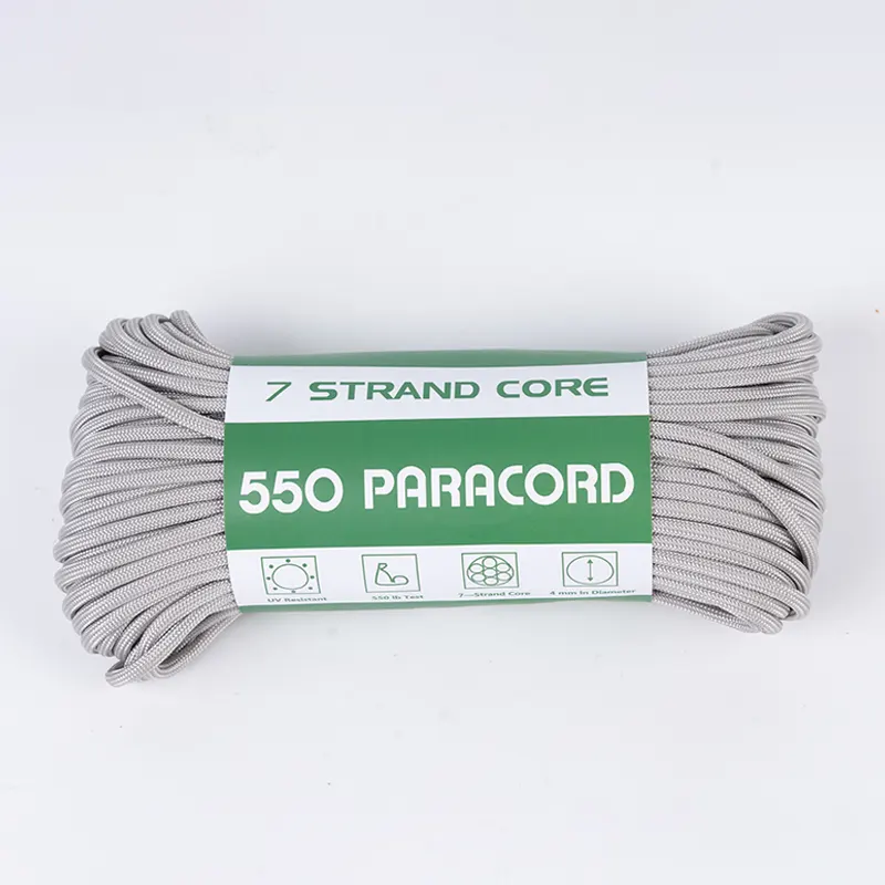 7 Strand Core 4mm Soladach Solas Grey 550 poileistir Paracord