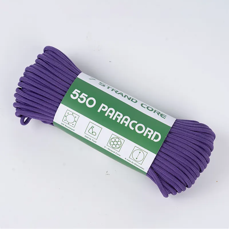 7 Strand Core 4mm Soladach Corcra 550 poileistir Paracord